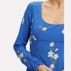 Intermix Mariabella Midi Dress 6 floral blue
